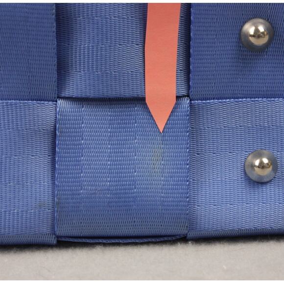 HARVEY'S Seatbelt Bag Blue Small Tote Purse Single Strap Built in the US - Picture 4 of 15